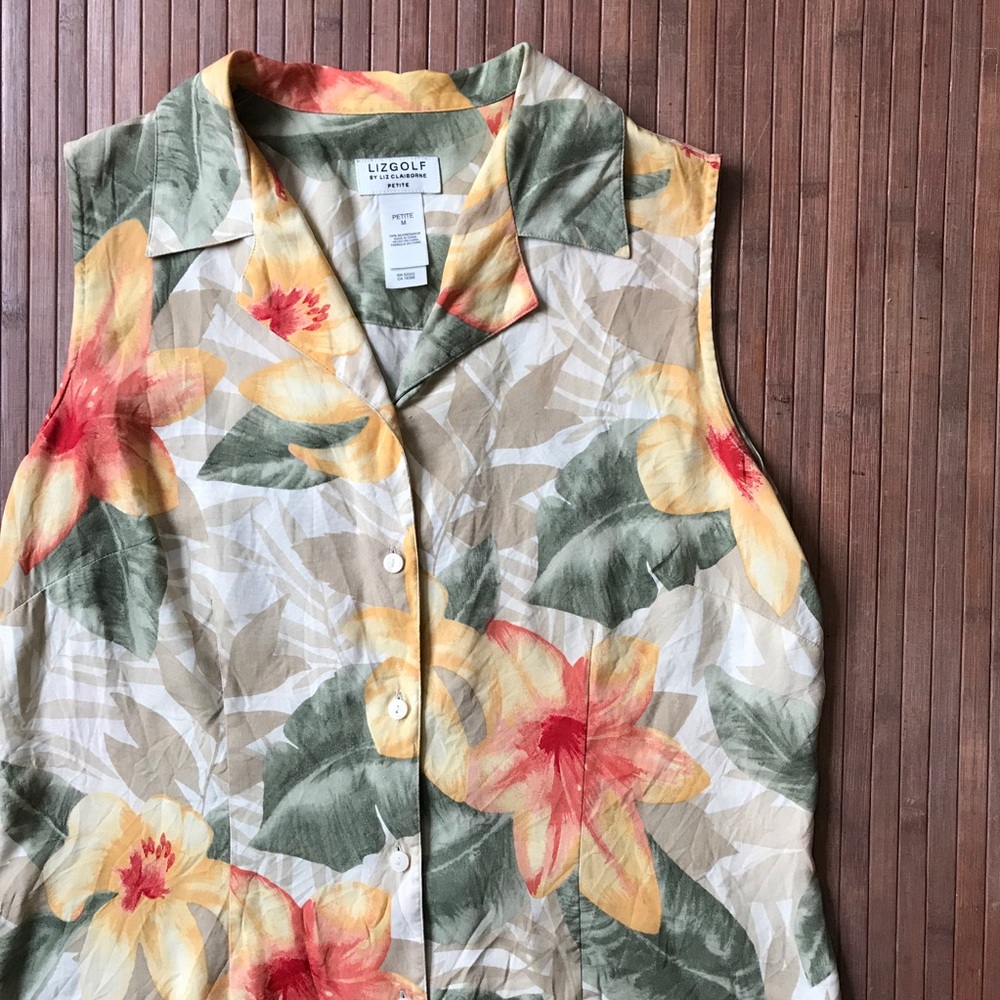Vintage Silk • Liz Claiborne • Tropical Tank